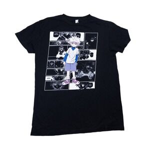 Smart Blanks Hunter x Hunter Killua Manga T-Shirt Mens Medium Black Excellent